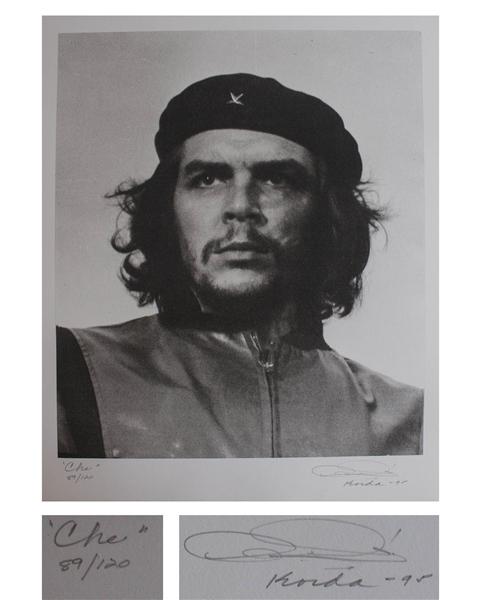 Photographer Alberto Korda Signs His Iconic Image of Che Guevara, Heroic Warrior -- Limited Edition Lithograph